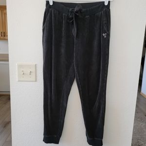 Victoria's Secret Black Velour Jogger Size M